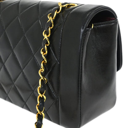 Chanel Black Lambskin Small Diana Shoulder Bag