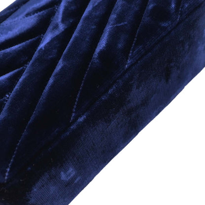 Chanel 1991-1994 Navy Velvet Rhinestone Shoulder Bag