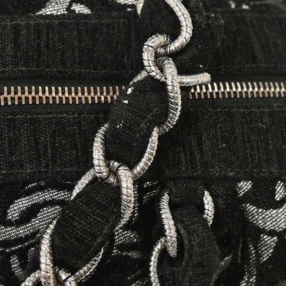 Chanel 2005-2006 Black Canvas Chain Print Handbag