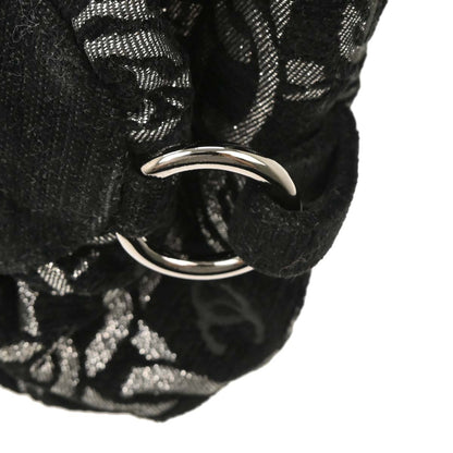 Chanel 2005-2006 Black Canvas Chain Print Handbag