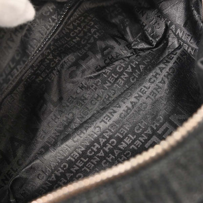 Chanel 2005-2006 Black Canvas Chain Print Handbag