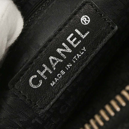 Chanel 2005-2006 Black Canvas Chain Print Handbag