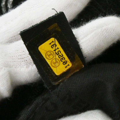 Chanel 2005-2006 Black Canvas Chain Print Handbag