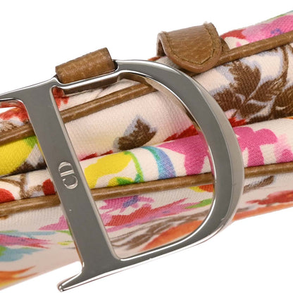Christian Dior Multicolor Floral Saddle Handbag