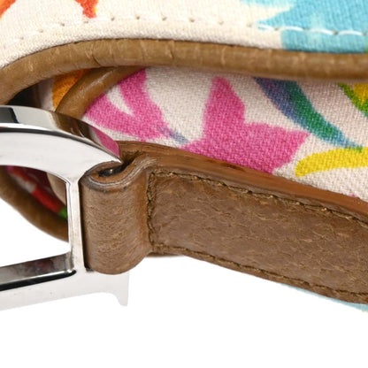 Christian Dior Multicolor Floral Saddle Handbag