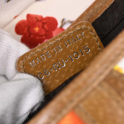 Christian Dior Multicolor Floral Saddle Handbag