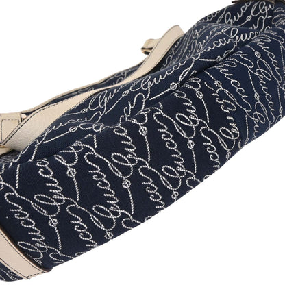 Gucci Navy Canvas Abbey Hobo Handbag