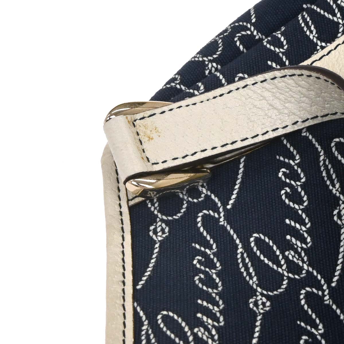 Gucci Navy Canvas Abbey Hobo Handbag