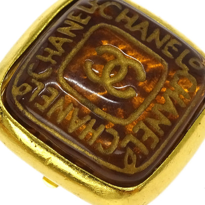 Chanel Square Earrings Clip-On Gold 99A