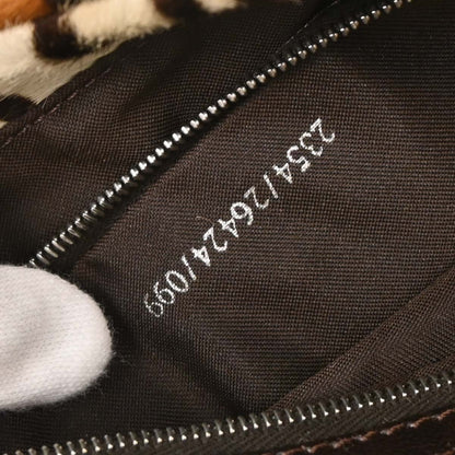 Fendi * White Pony Hair Baguette Handbag