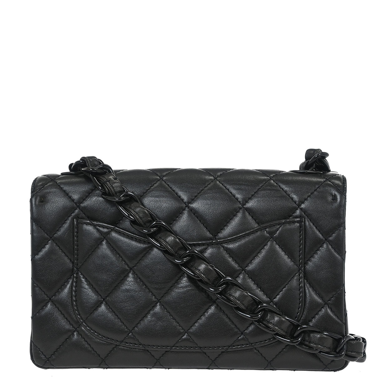 Chanel 1997-1999 Black Lambskin Shoulder Bag