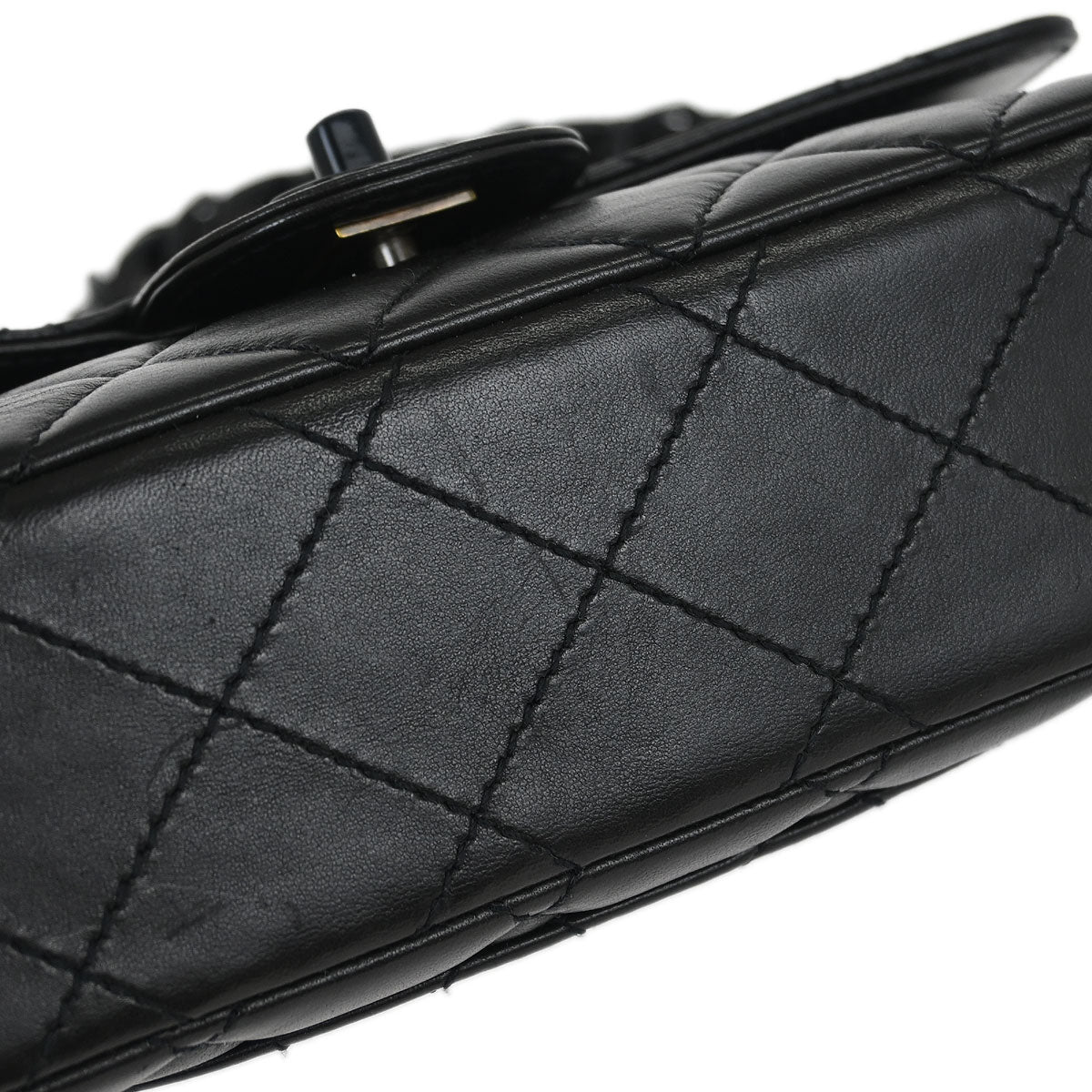 Chanel 1997-1999 Black Lambskin Shoulder Bag