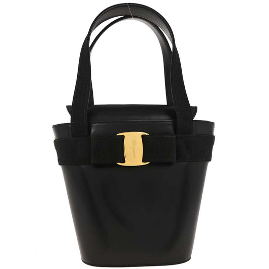 Salvatore Ferragamo Black Vara Bow Handbag