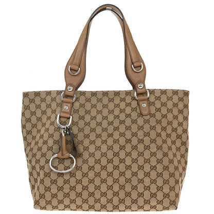 Gucci Beige Horsebit GG Tote Handbag