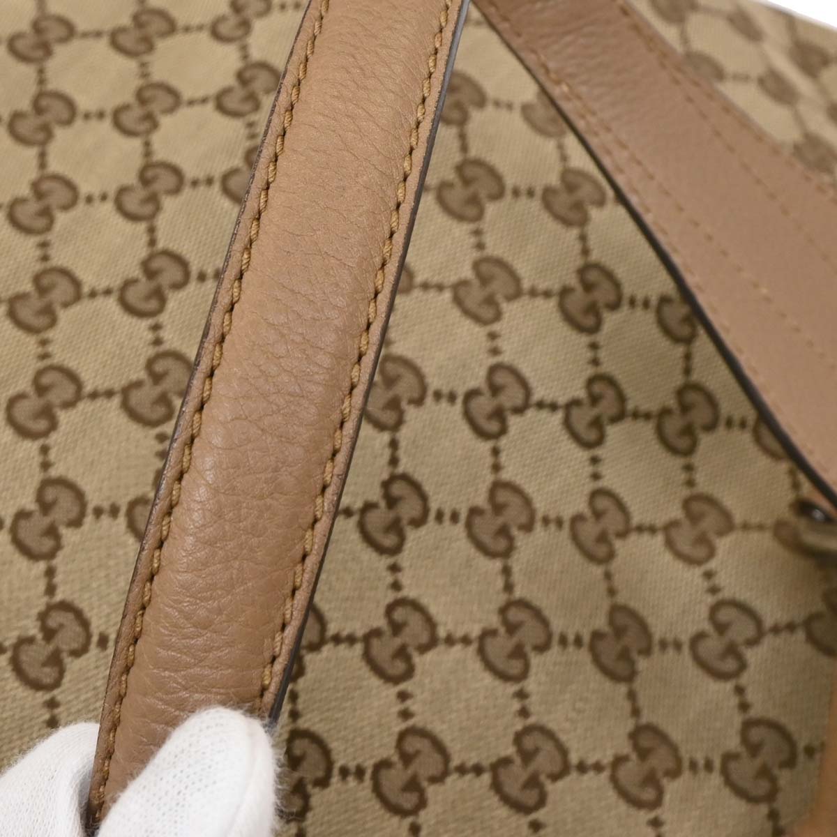 Gucci Beige Horsebit GG Tote Handbag