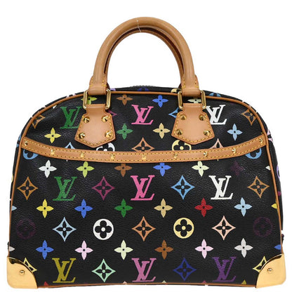 Louis Vuitton 2005 Black Monogram Multicolor Trouville Handbag M92662