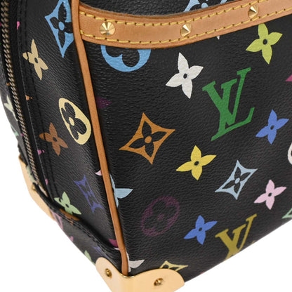 Louis Vuitton 2005 Black Monogram Multicolor Trouville Handbag M92662