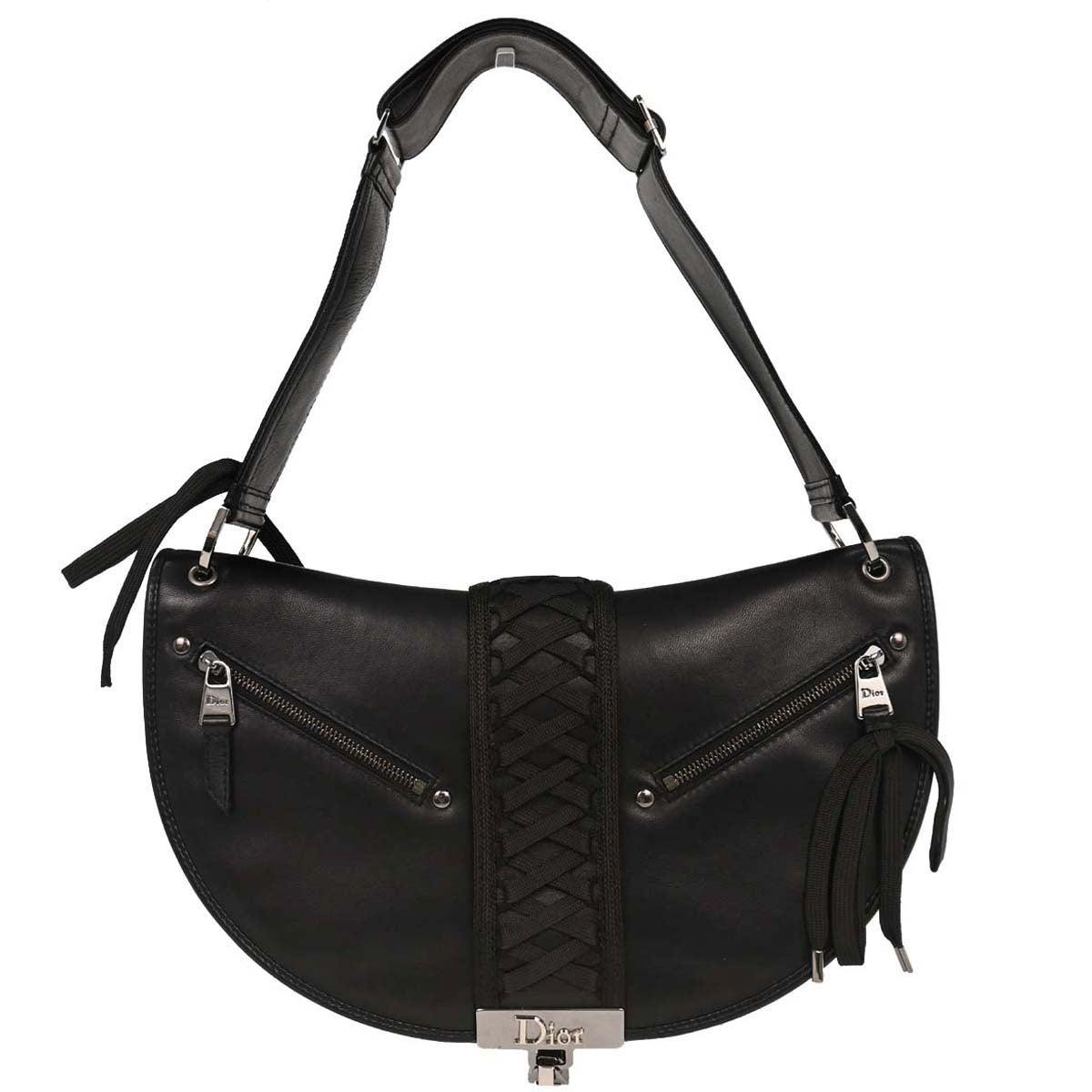 Christian Dior 2002 Black Admit It Corset Bag Shoulder Bag