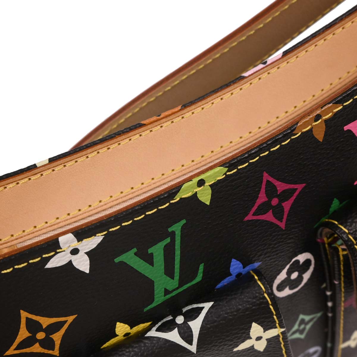 Louis Vuitton 2006 Black Monogram Multicolor Lodge GM M40052