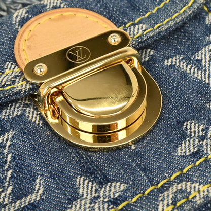 Louis Vuitton Blue Monogram Denim Patchwork Pouchy Handbag M95382