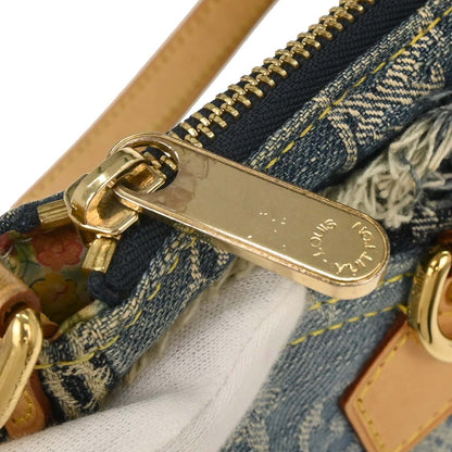 Louis Vuitton Blue Monogram Denim Patchwork Pouchy Handbag M95382
