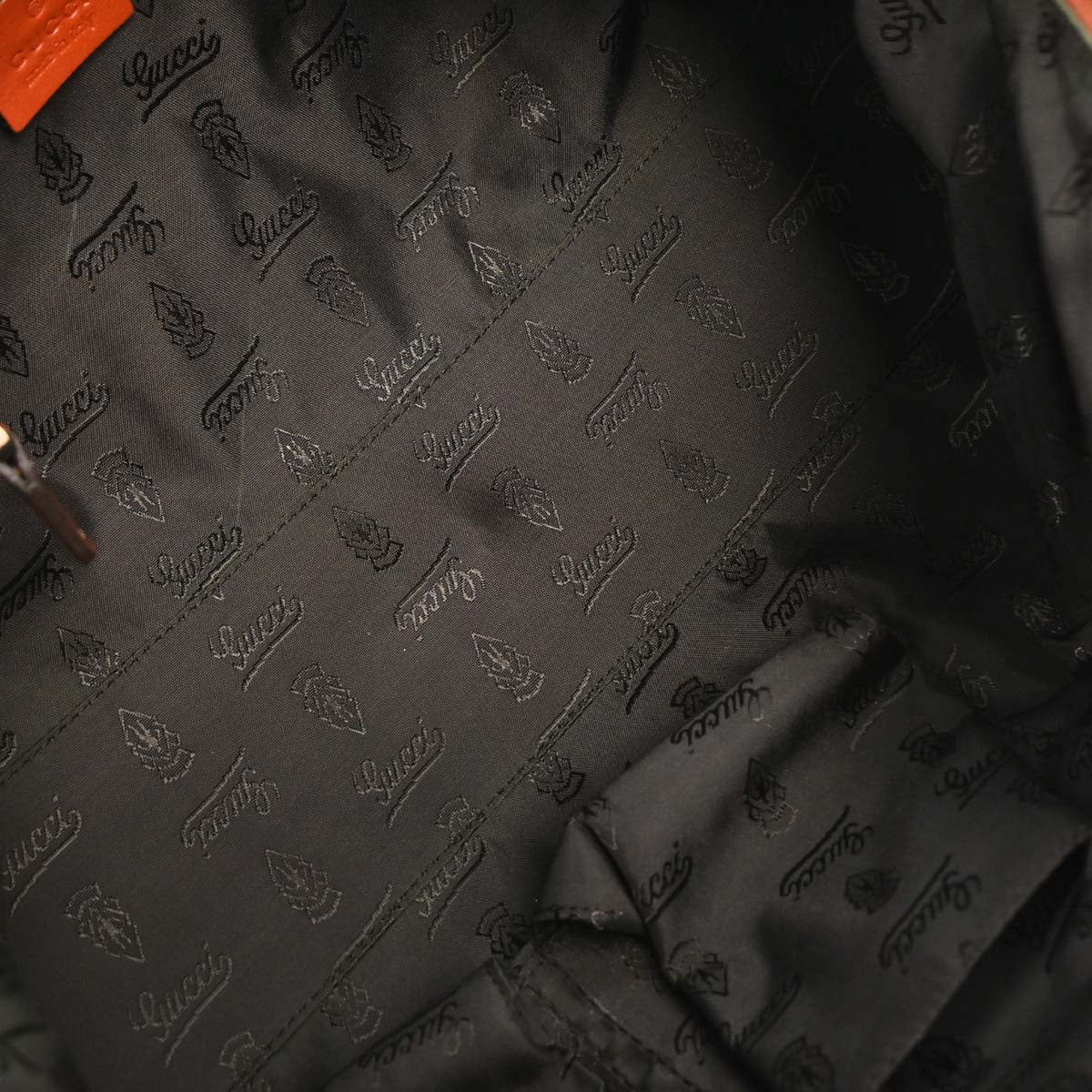 Gucci * Orange Python Bamboo 2way Shoulder Handbag