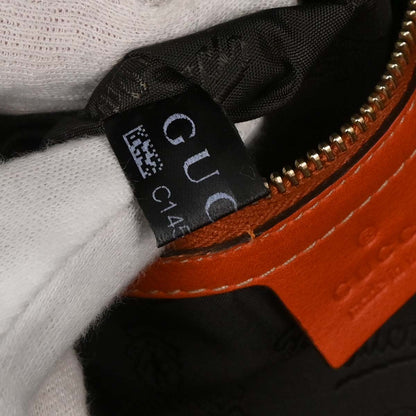 Gucci * Orange Python Bamboo 2way Shoulder Handbag