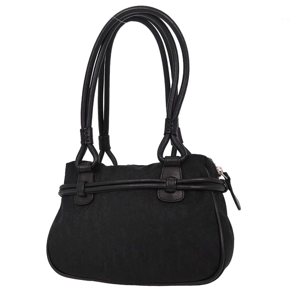 Christian Dior Black Diorissimo Bow Trotter Handbag
