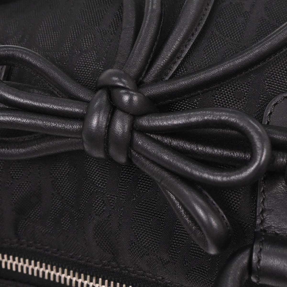 Christian Dior Black Diorissimo Bow Trotter Handbag