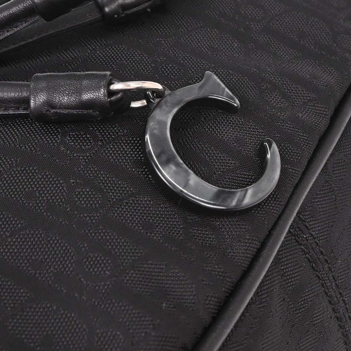 Christian Dior Black Diorissimo Bow Trotter Handbag