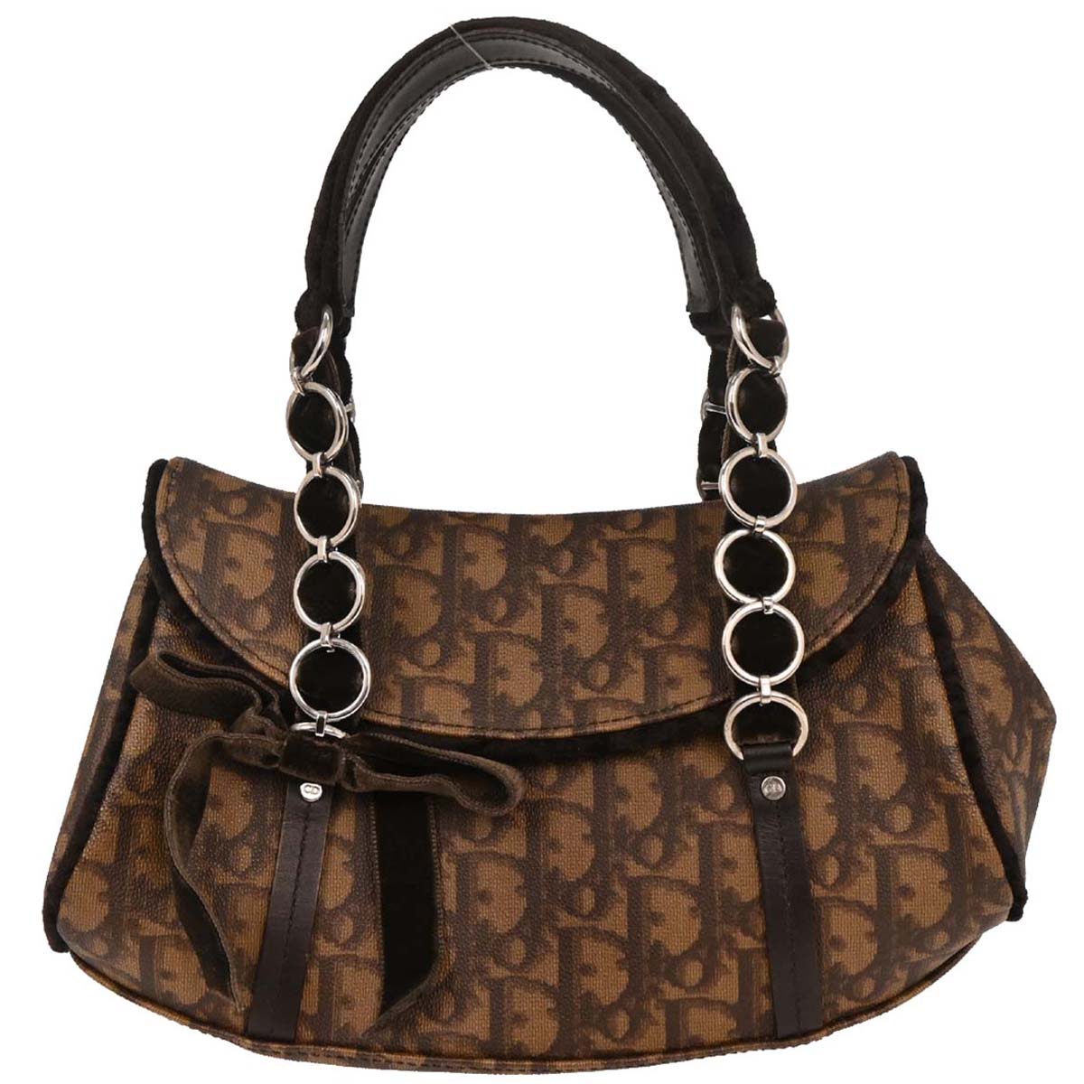 Christian Dior 2005 Brown Romantic Trotter Handbag
