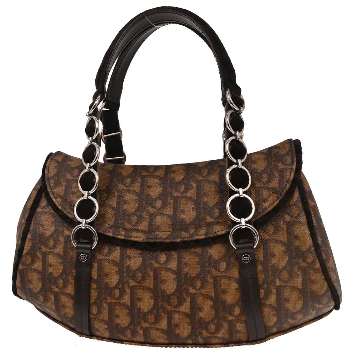 Christian Dior 2005 Brown Romantic Trotter Handbag