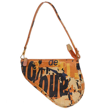 Christian Dior Orange Saddle Handbag