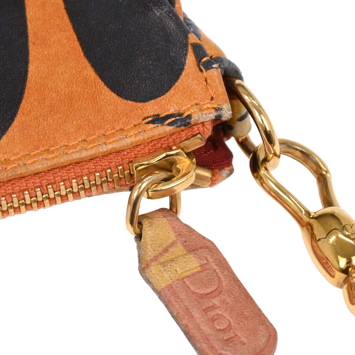 Christian Dior Orange Saddle Handbag