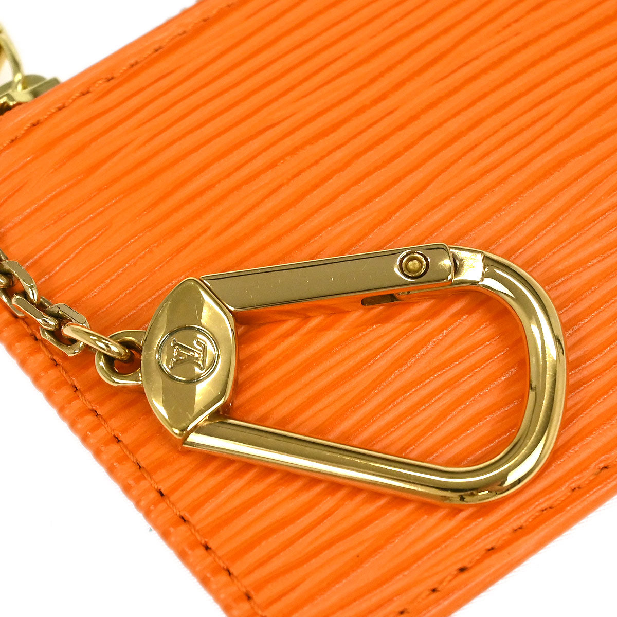 Louis Vuitton Orange Epi Pochette Cles Coin Purse M6380H