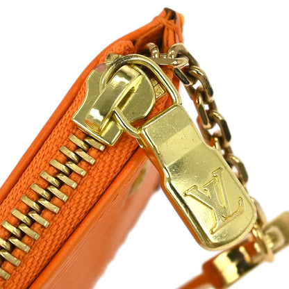 Louis Vuitton Orange Epi Pochette Cles Coin Purse M6380H
