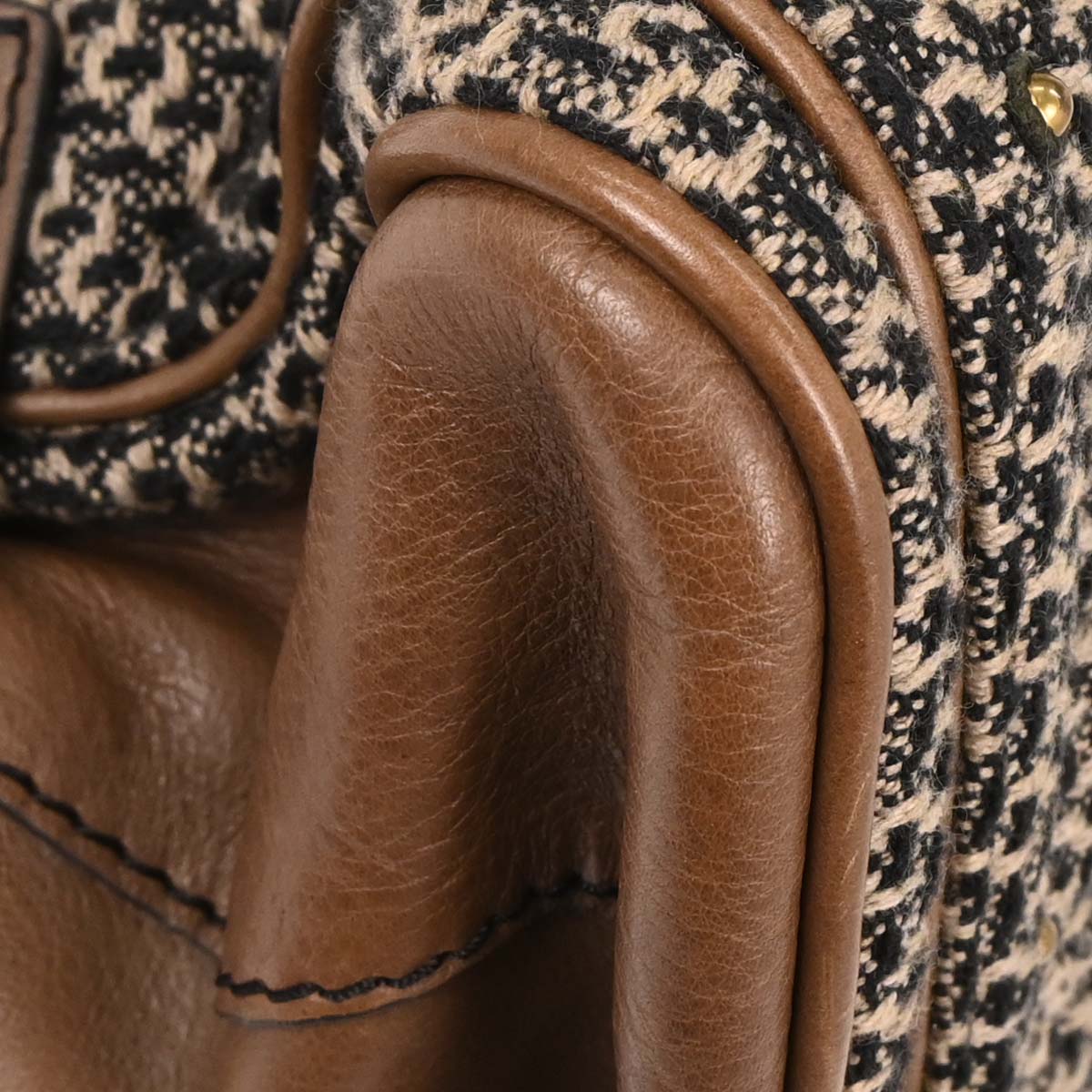 Chloe Brown Tweed Paddington Handbag