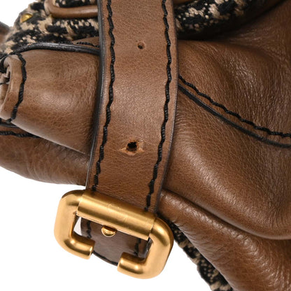 Chloe Brown Tweed Paddington Handbag