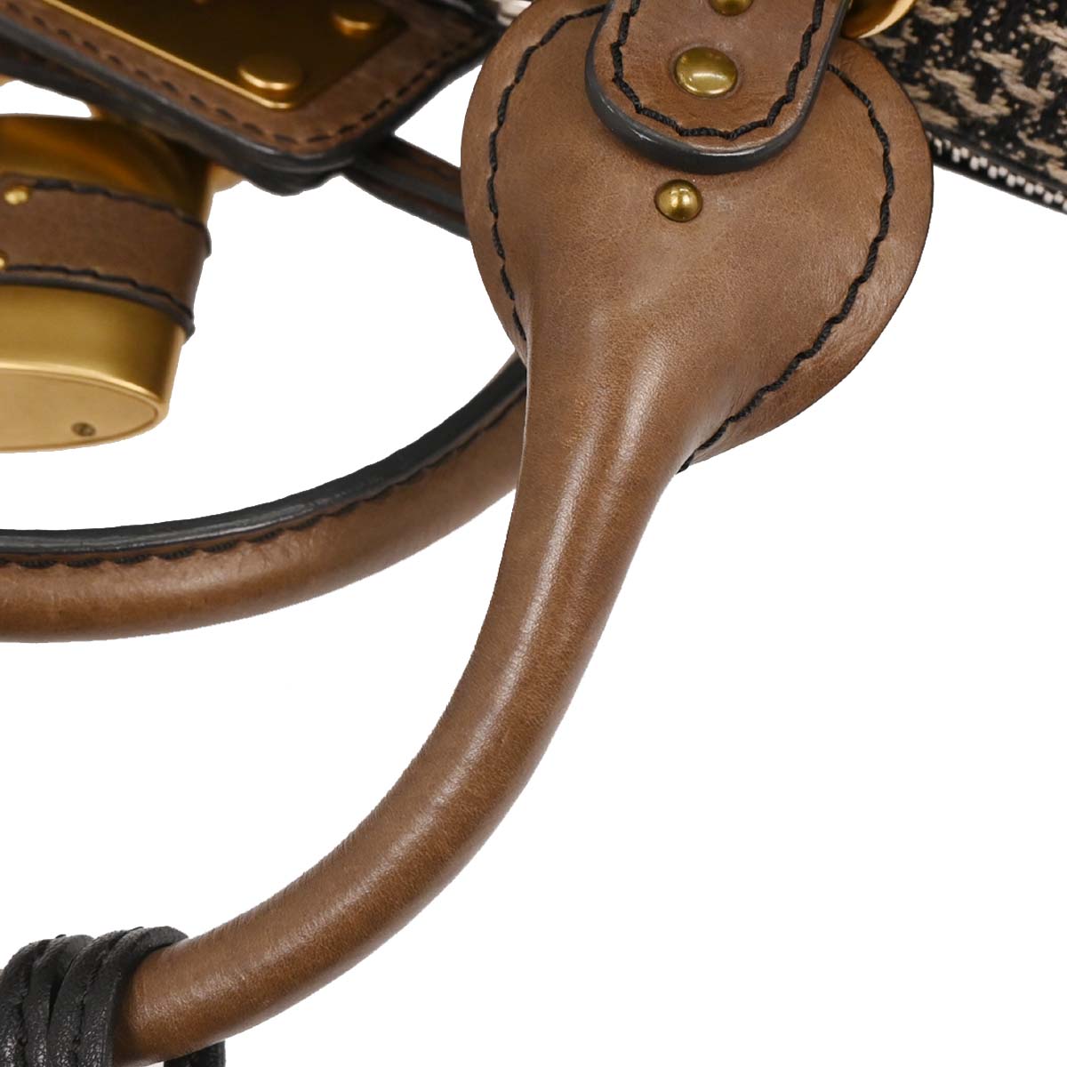 Chloe Brown Tweed Paddington Handbag