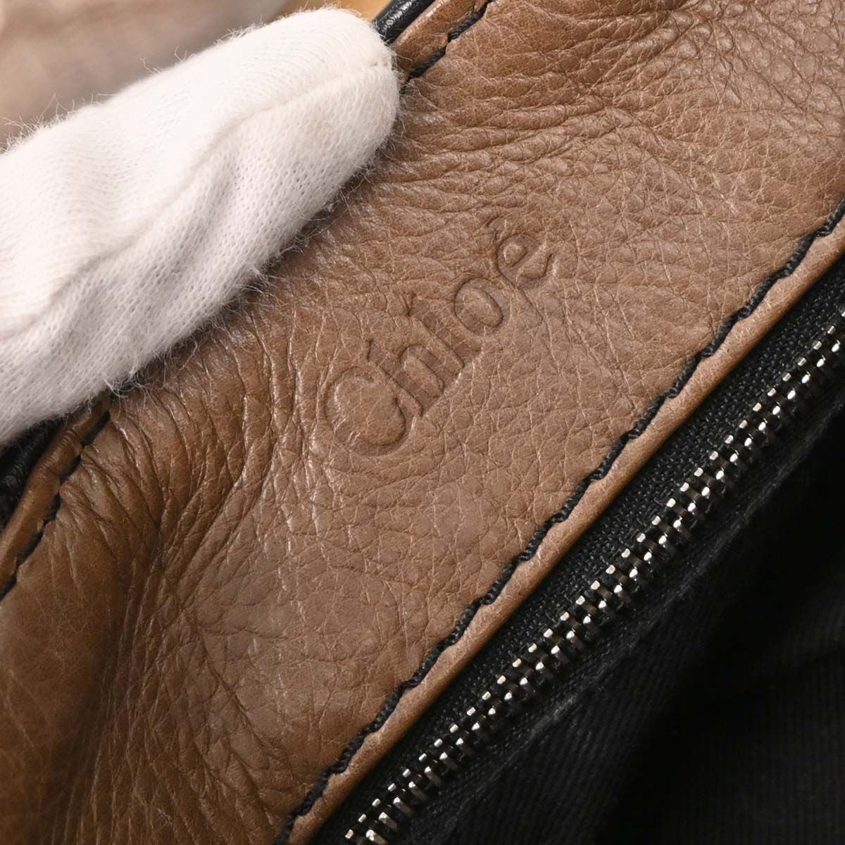 Chloe Brown Tweed Paddington Handbag