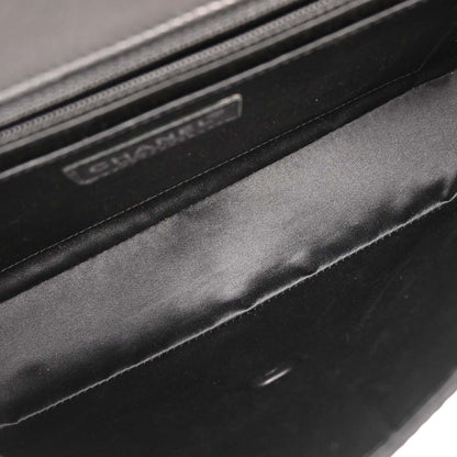 Chanel 2001-2003 Black Nylon Travel Line Single Flap Shoulder Bag