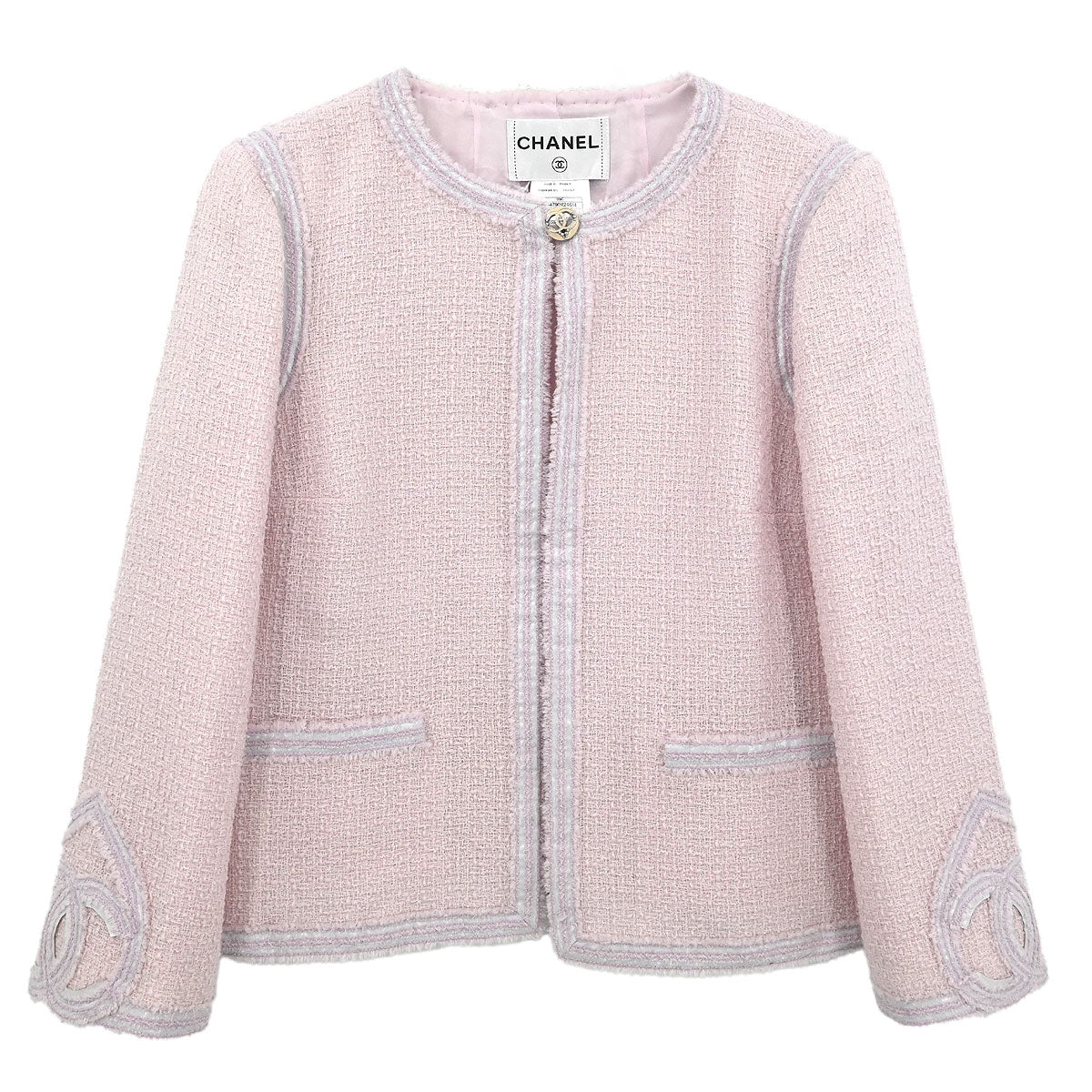 Chanel Collarless Jacket Pink 09C #42