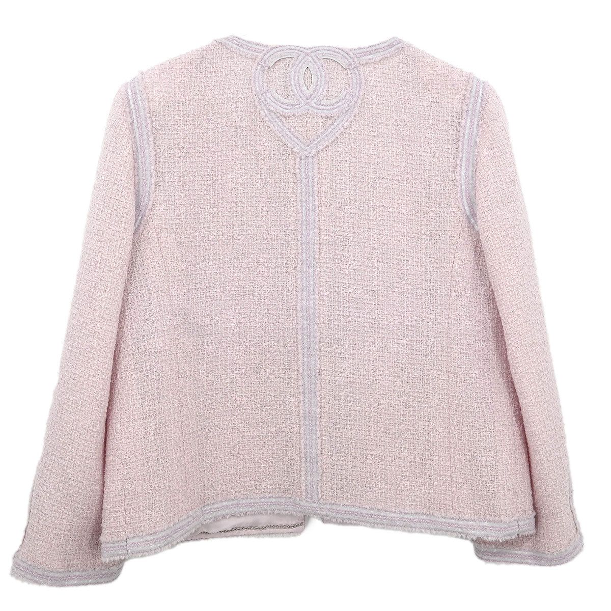 Chanel Collarless Jacket Pink 09C #42