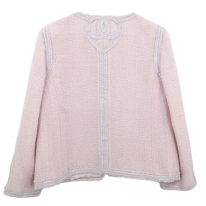 Chanel Collarless Jacket Pink 09C #42