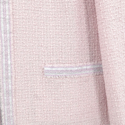 Chanel Collarless Jacket Pink 09C #42