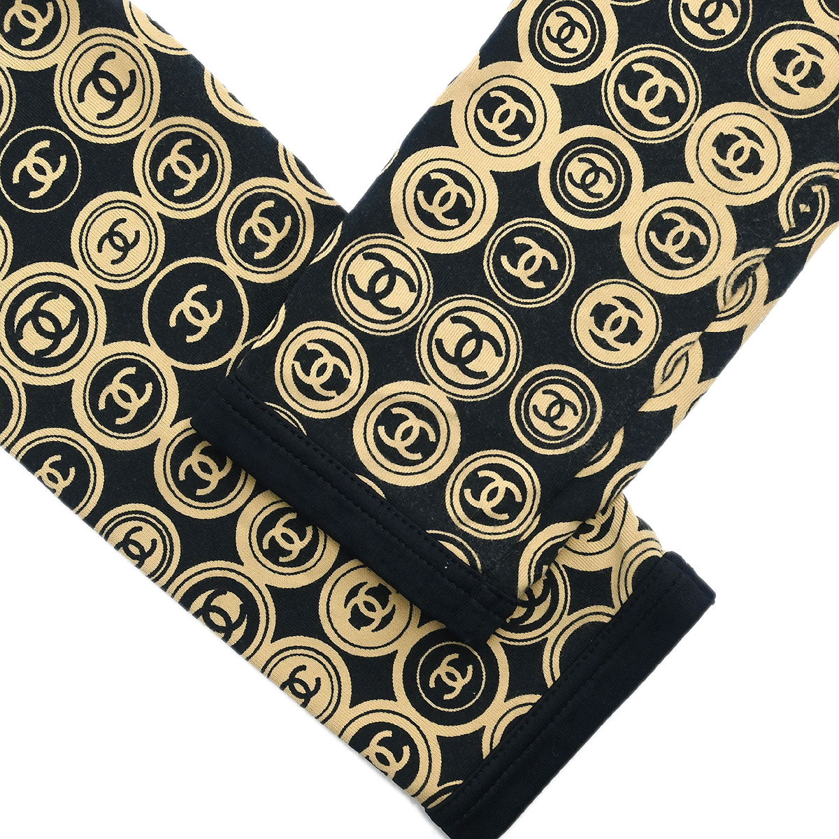 Chanel Setup Suit Zip Up Top Skirt Black 03P #38 #34