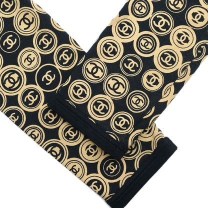 Chanel Setup Suit Zip Up Top Skirt Black 03P #38 #34