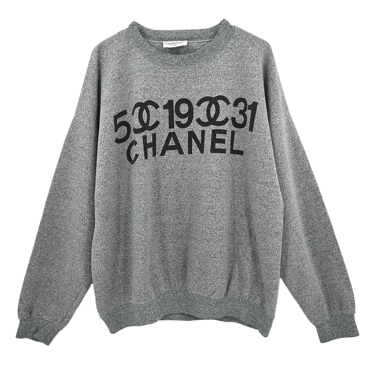 Chanel Long Sleeve Top Sweater Gray