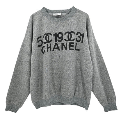 Chanel Long Sleeve Top Sweater Gray