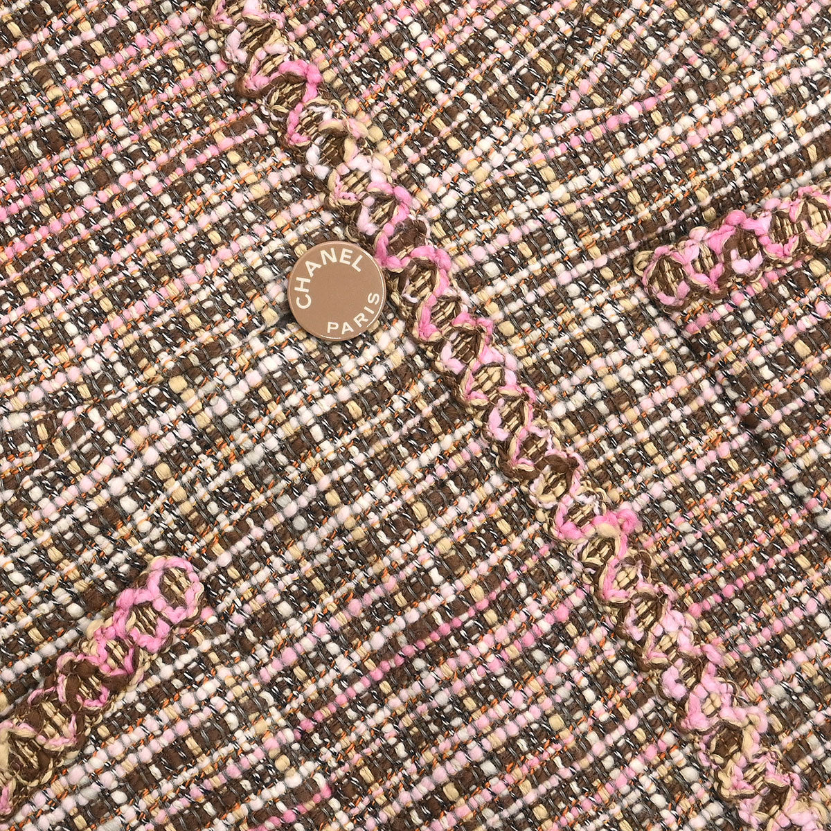 Chanel Single Breasted Jacket Brown #38